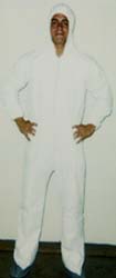Tyvek Coveralls, Zipper Front attached hood/boots, elastic wrist & ankles - Latex, Supported